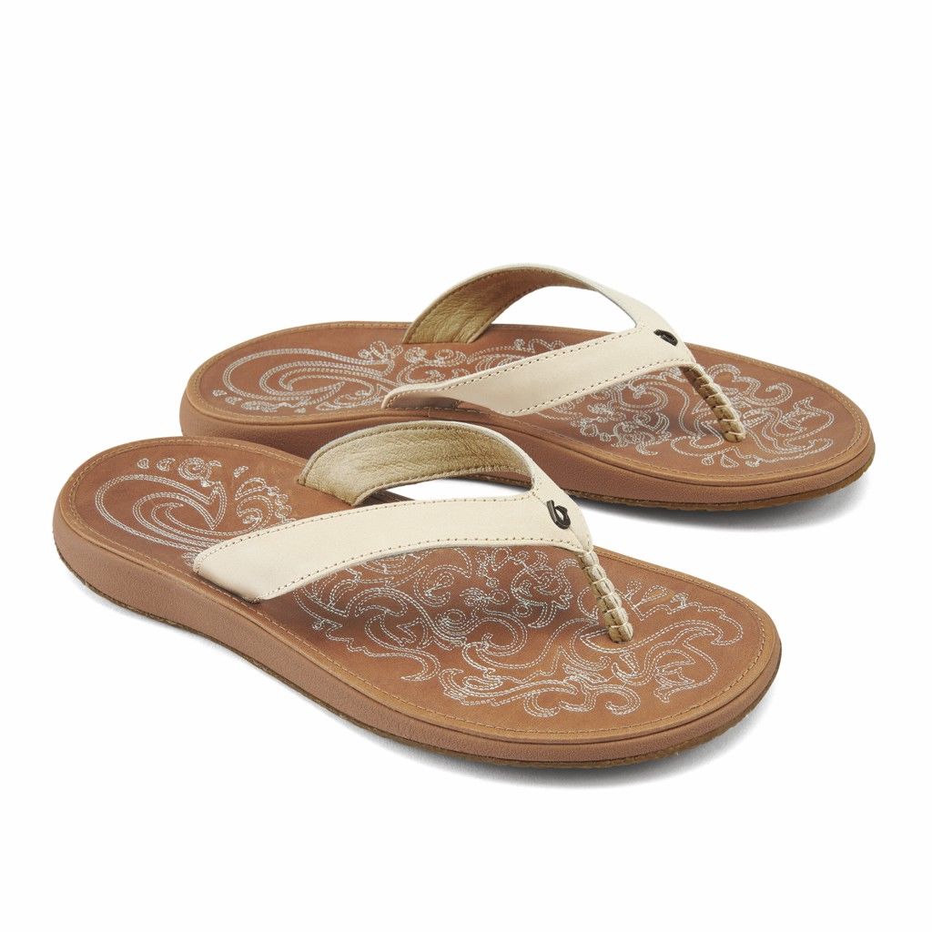 Olukai Women's Paniolo Flip Flop - Tapa / Sahara US059-718